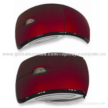 Foldable Wireless Mice with 2.4GHz Frequency, Available in Red Color